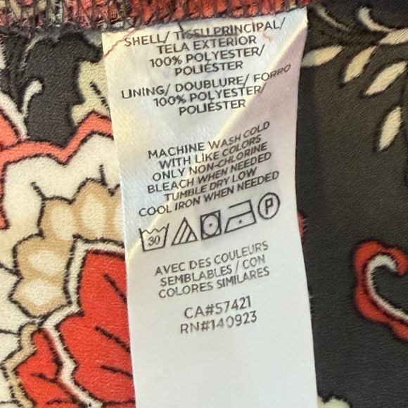 LOFT Outlet Floral Paisley Cami Top Sleeveless Button Front Peplum Medium - Picture 5 of 8